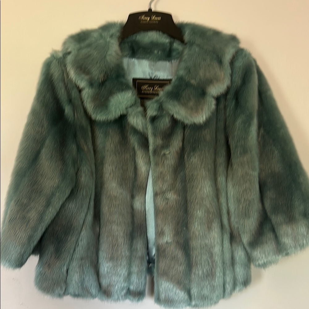 Terry Lewis Classic Luxuries Teal Fur Jacket